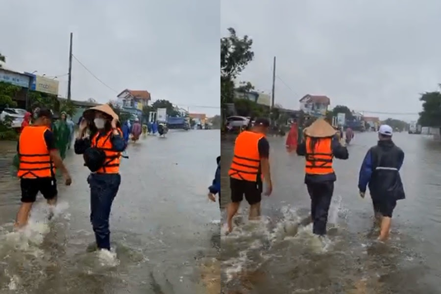 Thủy Tiên hoảng loạn: Quảng Bình lụt thành biển, tiếp cận nhà dân cứu được 2 em bé mắc kẹt - Hình 7