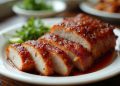 Đĩa heo quay da giòn vàng rụm thái miếng